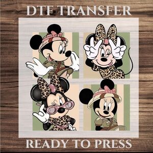 NEW Minnie DTF Iron on transfer